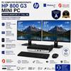 PC COMPUTER Ricondizionato Doppio Monitor 27 HP 800 G3 Core i7 Ram 16GB SSD 512GB Windows 11 Pro + Office 2021