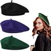 JSTHHTT 3 Pezzi Berretto da Donna Berretto Strillone Berretto Francese in Wool Classic Autumn Spring Winter Cappelli, Cappello Basco Donna Invernale, Basco Francese Donna