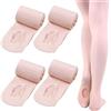 Joygoodta 4 coppie di collant da balletto in velluto elastico thin morbido convertibili convertibili con buchi per le ragazze di danza i body per ragazze