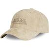 Von Dutch Cappellino da baseball in pelle scamosciata, regolabile, ecru, Taglia Unica