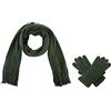 BRUCERIVER Sciarpa e guanti da donna a maglia con funzione touch screen cashmere sensazione cavo design (Christmas Green Touchscreen)