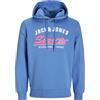 JACK & JONES Jack&Jones JJELOGO Felpa con Cappuccio 2 col 24/25 Noos, Pacific Coast, L