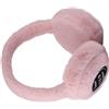 FOMIYES Cuffie per Orecchie Invernali Wireless in Peluche Rosa Funzione Musica e Riscaldamento, Design Minimalista per Natale e Periodo Freddo