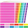YSHIHE Confezione da 2496 etichette colorate, 12 colori arcobaleno, 25 mm x 10 mm, etichette adesive