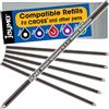 Jaymo Ricambio per Cross 8518 e Schmidt 635 - Misura 67 mm di lunghezza - D (D1) Standard Multifunzione Mini Penna a sfera Refill - 6 Rosso