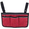 Spldsun Borsa Laterale per Sedia a Rotelle con Strisce Riflettenti - Passeggini e Scooter per Disabili (Rosso)