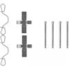 BOSCH Kit accessori, Pastiglia freno BOSCH 1 987 474 042