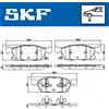 SKF Kit pastiglie freno, Freno a disco SKF VKBP 80433 A
