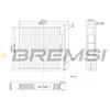 BREMSI Filtro, Aria abitacolo BREMSI FC0093C