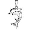 MATERIA by Matthias Wagner Ciondolo a forma di delfino in argento 925 con catenina, Argento