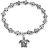 VLNET® | Vestopazzo bracciale elastico con tartarughe | placcato in argento | taglia unica | Nickel tested | idea regalo
