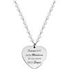 Beloved ❤️ Collana da donna in acciaio con cristalli briolè neri emozionale - frasi, pensieri, parole con charm - ciondolo pendente a cuore - misura regolabile - incisione - argento (BIANCO MOD 7)