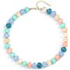 SIXDUTON Collana di perle colorate da donna, girocollo con perline grosse, per la spiaggia, per tutti i giorni, per l'estate, regolabile, stile bohémien, idea regalo per donne e ragazze, Einheitsgröße