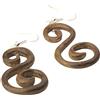 81stgeneration Orecchini Pendenti Lunghi a Doppia Spirale in Legno Marrone per Donna | Orecchini Tribali a Forma di S in Legno Boho con Ganci in Argento 925 | Gioielli in Legno Unici