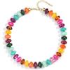 SIXDUTON Collana di perle colorate da donna, girocollo con perline grosse, per la spiaggia, per tutti i giorni, per l'estate, regolabile, stile bohémien, idea regalo per donne e ragazze, Einheitsgröße