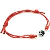 La Filigrana delle Sorelle Manunta Bracciale con Su Coccu in Argento, Cordino regolabile ROSSO