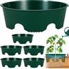 KOSLEOW Bordura per Aiuola 6 Pezzi Verde Ø22cm, Bordo per Giardino Flessibile, Bordi per Aiuole in Plastica, Recinzione Giardino Esterno per Proteggere Piante
