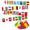BEIIEB 64 bandiere di calcio della Coppa del Mondo, inclusi 32 paesi/regioni, bandiere colorate internazionali rettangolari da 10 m, adatte per feste di calcio e decorazioni per feste di strada. (14*21 cm)