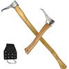 Xforst Set 2 Sapie a Mano Professionali - Zappino Tiratronchi 70 + 38 cm con Custodia e Supporto Cintura, Manico Hickory Americano, Testa Acciaio Carbonio Forgiato, Sappie Forestale X-P500L + X-P50BX