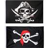 Integrity.1 Bandiera Pirata Teschio, Jolly Roger per Decorazione di Halloween, Gioco, Festa, Cosplay - 2 Pezzi