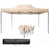 BRICOZONE Gazebo Professionale 3x4.5 Metri Pieghevole, Beige