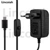 Lincoiah AC 100-240V DC 5V 3A Interruttore di alimentazione Pulsante Adattatore di alimentazione Caricatore Tipo-C Porta USB 5 V Volt per Raspberry Pi 4 Modello B 4B