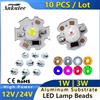 ankatec 10PCS 12V 24V DC LED ad alta potenza singolo colore tallone 1W 3W con piastra in alluminio bianco caldo rosso verde blu rosa oro giallo chip lampada