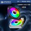 UPSIREN UF-1 PRISM 4 PRO Ventola per telaio del computer 12 cm ARGB 4 pin PWM Ventola di raffreddamento silenziosa 12 V Grande volume d'aria 45,2 CFM/600-1500 giri/min