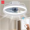 IRALAN Ventilatori da soffitto con telecomando e lampada a LED leggera Ventilatori da soffitto silenziosi intelligenti per la lampada da soffitto della decorazione del soggiorno della camera da letto
