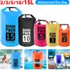 APWIKOGER 2L 3L 5L 10L 15L Borsa impermeabile Borsa da nuoto Borsa da spiaggia pieghevole Kayak Rafting River Trekking Sacca d'acqua galleggiante