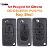 NONE Guscio per chiave telecomando auto pieghevole a 2/3 pulsanti per Peugeot 207 307 308 407 607 807 e Citroen C2 C3 C4 C5 C6
