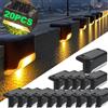 XIWANGFIRE Bianco caldo LED Solar Step Lamp Path scale luci da giardino per esterni decorazione della luce del balcone impermeabile per la luce del recinto delle scale del Patio