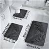NONE 3PCS Set Tappetini da bagno Antiscivolo Morbidi Tappeti da bagno ad asciugatura rapida Tappeti morbidi Assorbimento d'acqua Tappetino da bagno veloce asciutto Lavabile in lavatrice per il pavimento