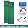 luxuglow Kit pannello solare ETFE 100W 50W Modulo fotovoltaico monocristallino flessibile Carica ad alta efficienza Batteria 18V per barca camper domestica