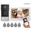 TMEZON 7 pollici Tuya App 1080P Wifi Smart Videocitofono citofono con campanello cablato APP/Password/Scheda magnetica TouchScreen
