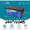 EASUN POWER Batteria LiFePO4 EASUN POWER 12V 24V 100AH 300AH, Batterie al Litio Ferro Fosfato con BMS per Auto da Turismo, Camper Solari, Stock UE Senza Tasse
