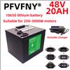 PFVFNY Trasporto rapido dell'aria Nuova batteria al litio 18650 a piena capacità 48V 20ah-60ah Batteria al litio adatta per 250-3000W