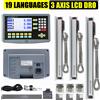HYMSEANN NUOVO HS800-3 19 Lingue 3 Assi LCD DRO Kit Lettura Digitale Display 5um TTL Encoder Ottico Scala Lineare Righello Per Tornio di Fresatura