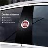 FIAT Auto Emblema Centro Pilastro Adesivo Auto Porta Adesivi Decorativi Per FIAT 500 Ducato Panda Grande Punto Tipo Abarth Pulse Strada