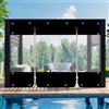GKXLH Telone in PVC con due cerniere addensato 0,55 mm 650 g/m2 Telo impermeabile Tende da esterno in vinile per patio Pergola Gazebo Portico