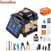 NONE SucceBuy Giuntatrice a fusione per fibra 4 motori Allineamento rivestito Giuntatrice per fibra ottica Giunzione 6s con touch screen da 5" Supporto per fibra 3 in 1