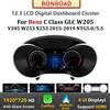 BONROAD Cruscotto Digitale LCD da 12.3'' per Mercedes Benz C GLC W205 W253 X253 2015-2019 NTG5.0 5.5, Pannello Strumenti Auto, Cockpit