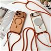 KELAPA Collana di lusso Cavo Corda Cordino Placcatura Custodia magnetica trasparente per telefono per iPhone 17 Air 16 14 12 13 15 Pro Max per Magsafe Cover