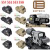 NONE Mirino Olografico Tattico EOTECH Airsoft 551 552 553 EXPS3 558 XPS3 con Punto Rosso/Verde G33 G43 3X G45 5X per Caccia, Compatibile con Slitta da 20mm
