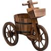 Outsunny Porta Piante Triciclo - Scaffale per Vasi di Fiori - Fioriera dim. 52L x 31L x 45H cm - Legno adatto