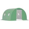 Outsunny Serra da Giardino a Tunnel 9 m² dim. 3L x 3L x 2H m - 4 finestre, porta con cerniera, telaio a tubo avvolgibile in acciaio zincato, telone in PE verde ad alta densità