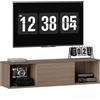 HOMCOM Mobile TV sospeso HOMCOM, mobiletto da parete in stile moderno con 2 scomparti aperti e porta.