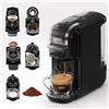 NONE Caffettiera Nespresso capsule express portatile HiBREW H2B, caffettiera multicapsule 5 in 1, pressione 19 bar, serbatoio da 600 ml, compatibile con capsule DG/Nes/K-cup/ESE/caffè macinato, arresto