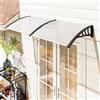 Outsunny Tettoia per porta esterna Outsunny, tetto in policarbonato e alluminio resistente, protezione da pioggia e raggi UV per terrazza, balcone, 195x75 cm, trasparente