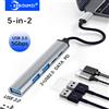 KEBIDUMEI Hub USB 3.0 5-in-2, Docking Station USB C, da Tipo C a USB 3.0 5Gbps/DATA/PD 65W, Splitter USB, Adattatore OTG per PC e Laptop